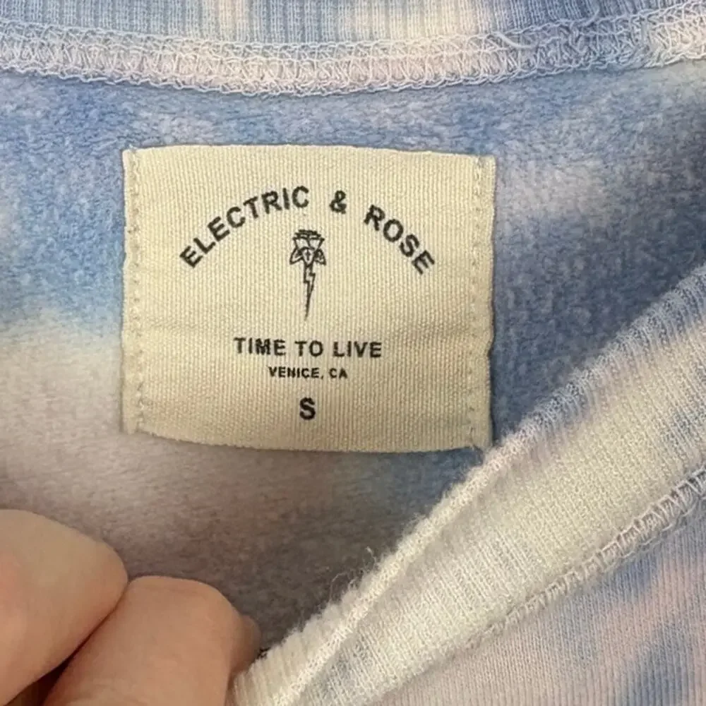 Electric & Rose Anthropologie Tie Dye Crew Neck Pullover Sweater Small - Picture 3 of 4